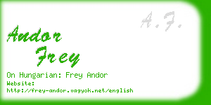 andor frey business card